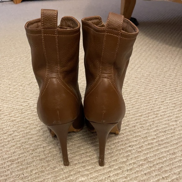 Leather stiletto fold over boot - Picture 2 of 6